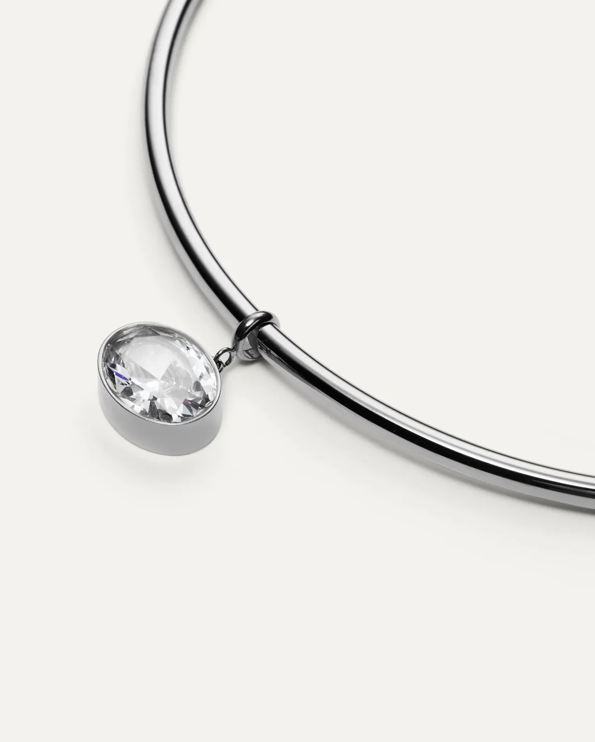 Mockberg Soléne Steel halskjede sølv cubic zirconia