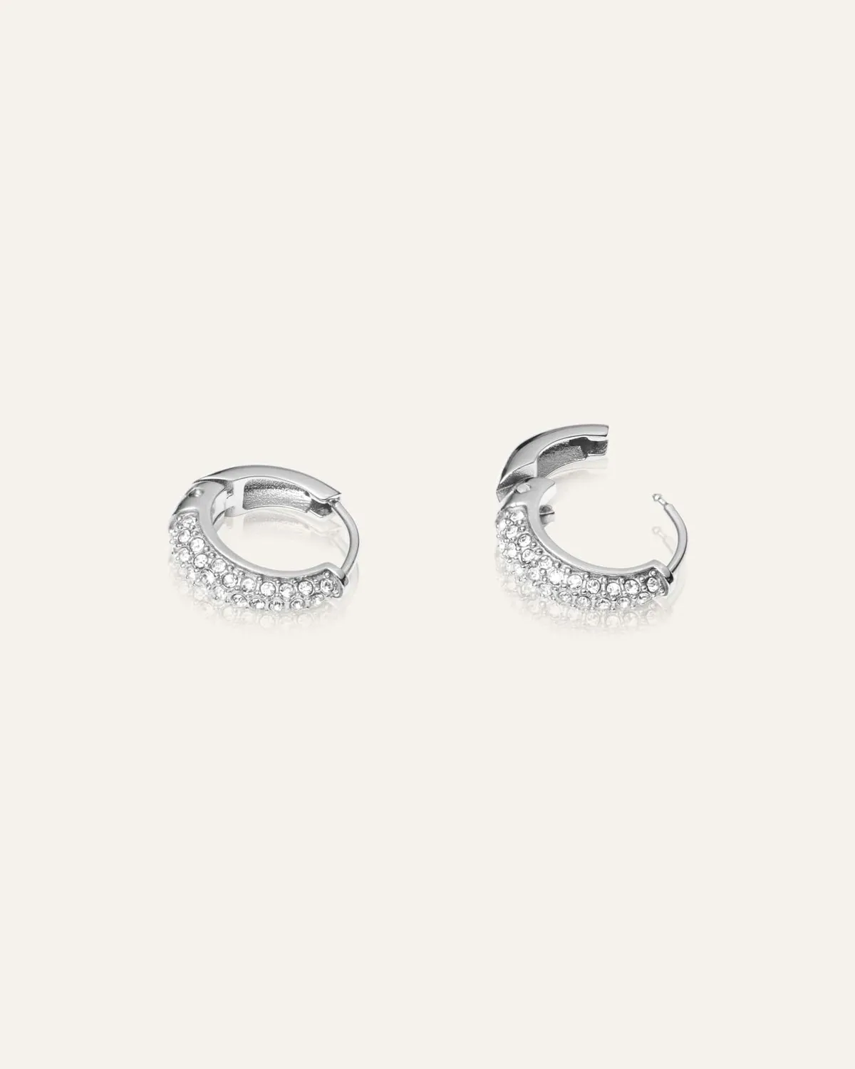Mockberg Pavé Precious Small Hoops øredobber sølv 14 mm