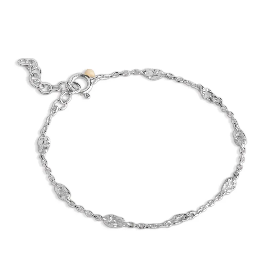 Enamel Kia armbånd 15+3 cm sølv