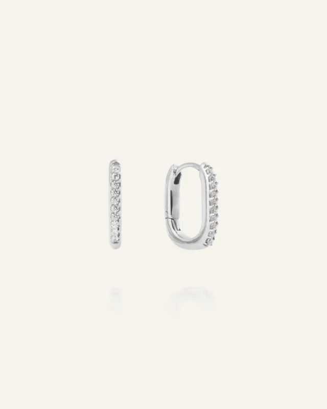 Mockberg Sparkle Small U-Hoops øredobber sølv 15 mm