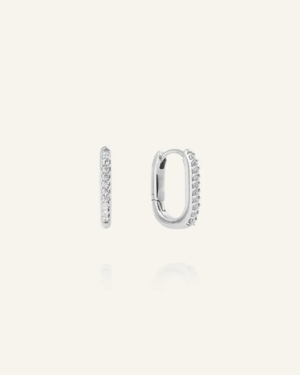 Mockberg Sparkle Small U-Hoops øredobber sølv 15 mm