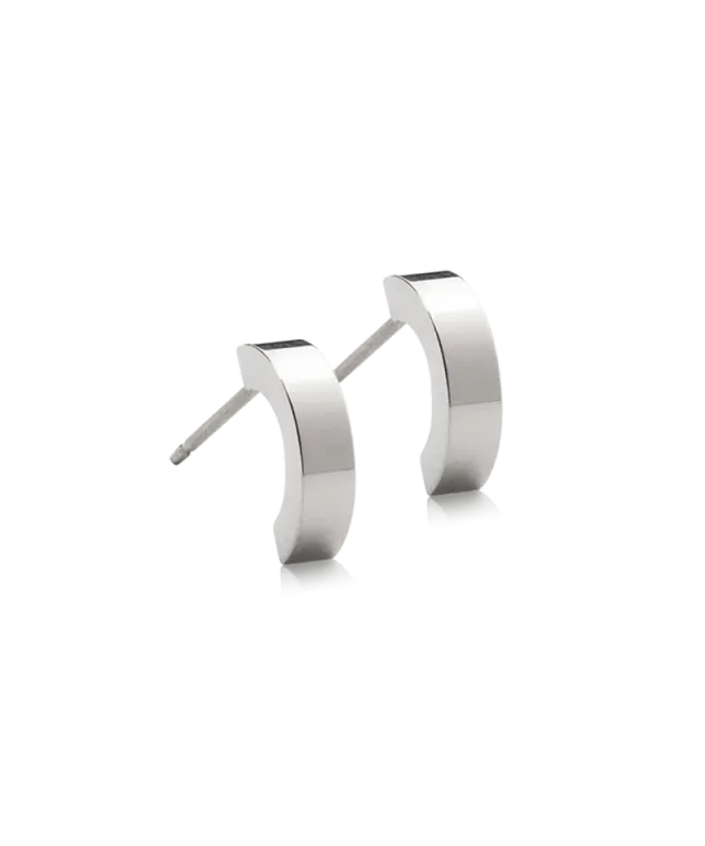 Blomdahl Pendant Plain Curved øredobber titan 10 mm