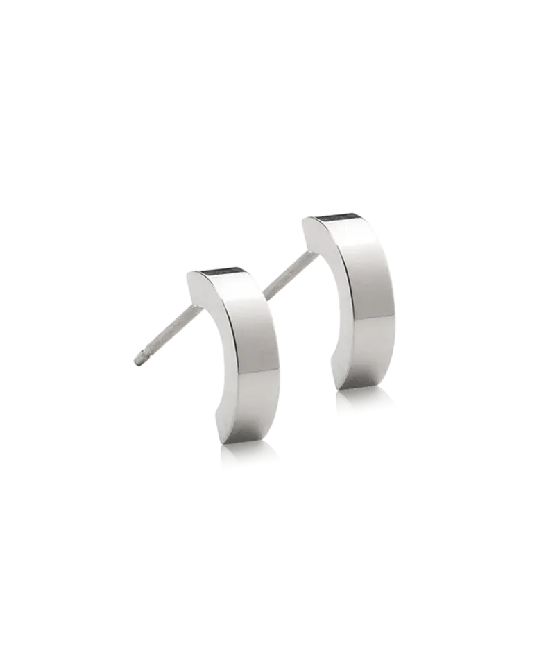 Blomdahl Pendant Plain Curved øredobber titan 10 mm