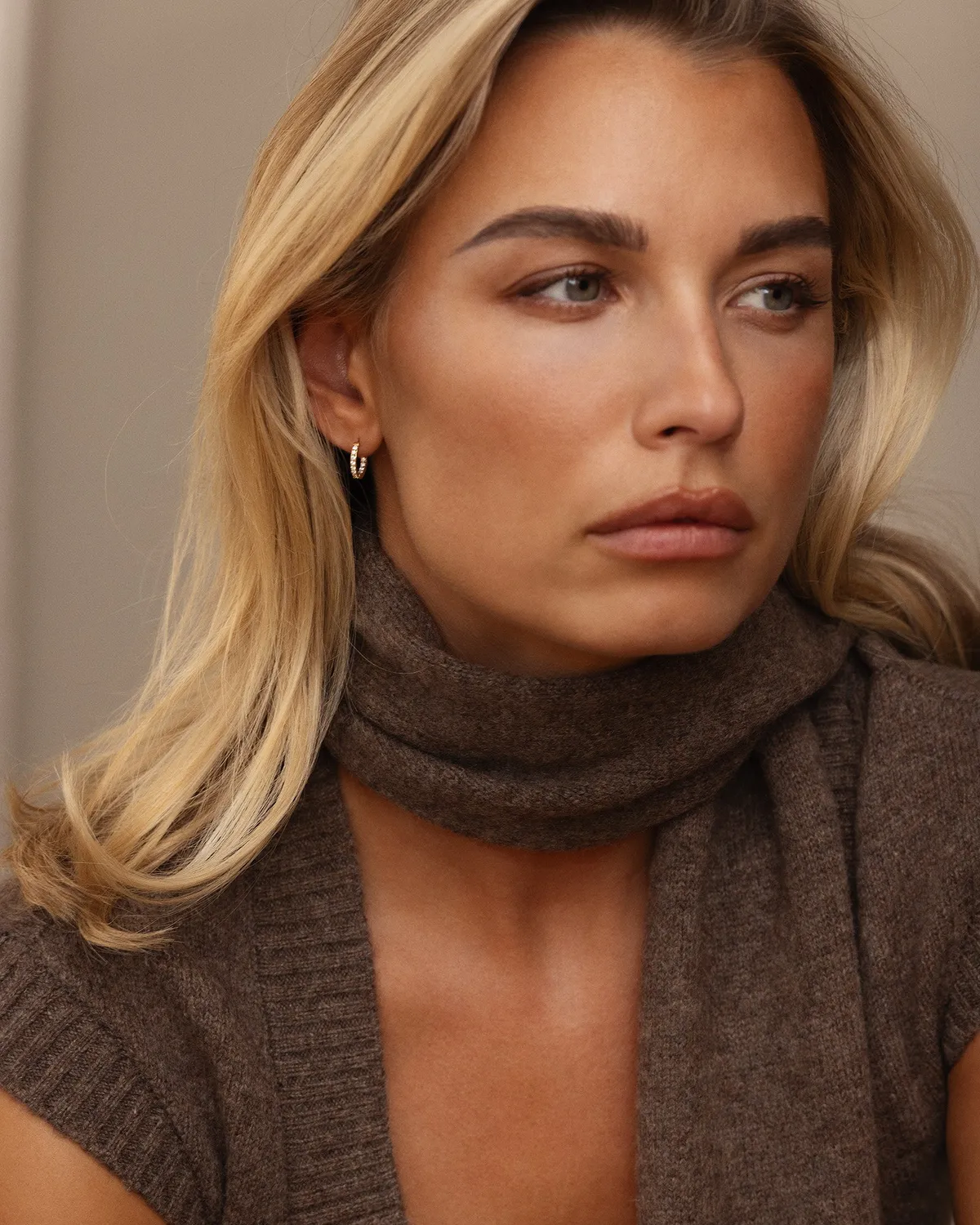 Mockberg Sparkle Small Hoops øredobber gull 13 mm