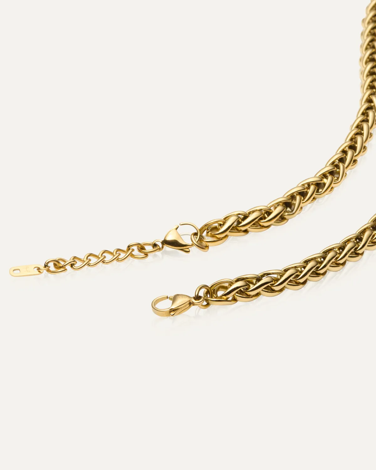 Mockberg Rebel Chain halskjede gull 450 mm 8 mm