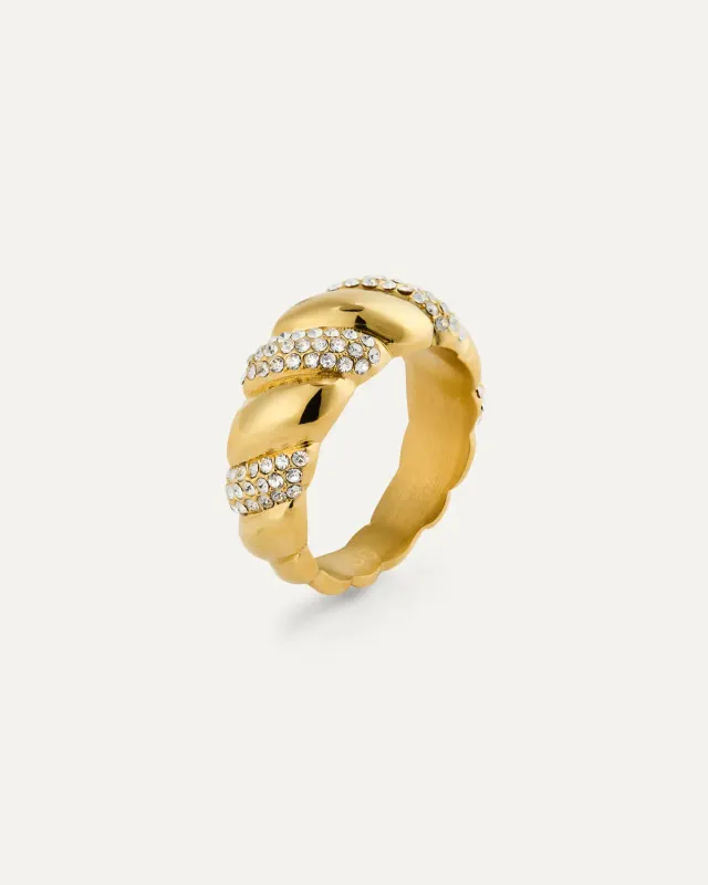 Mockberg Noela Ring gull tvunnet Preciosa