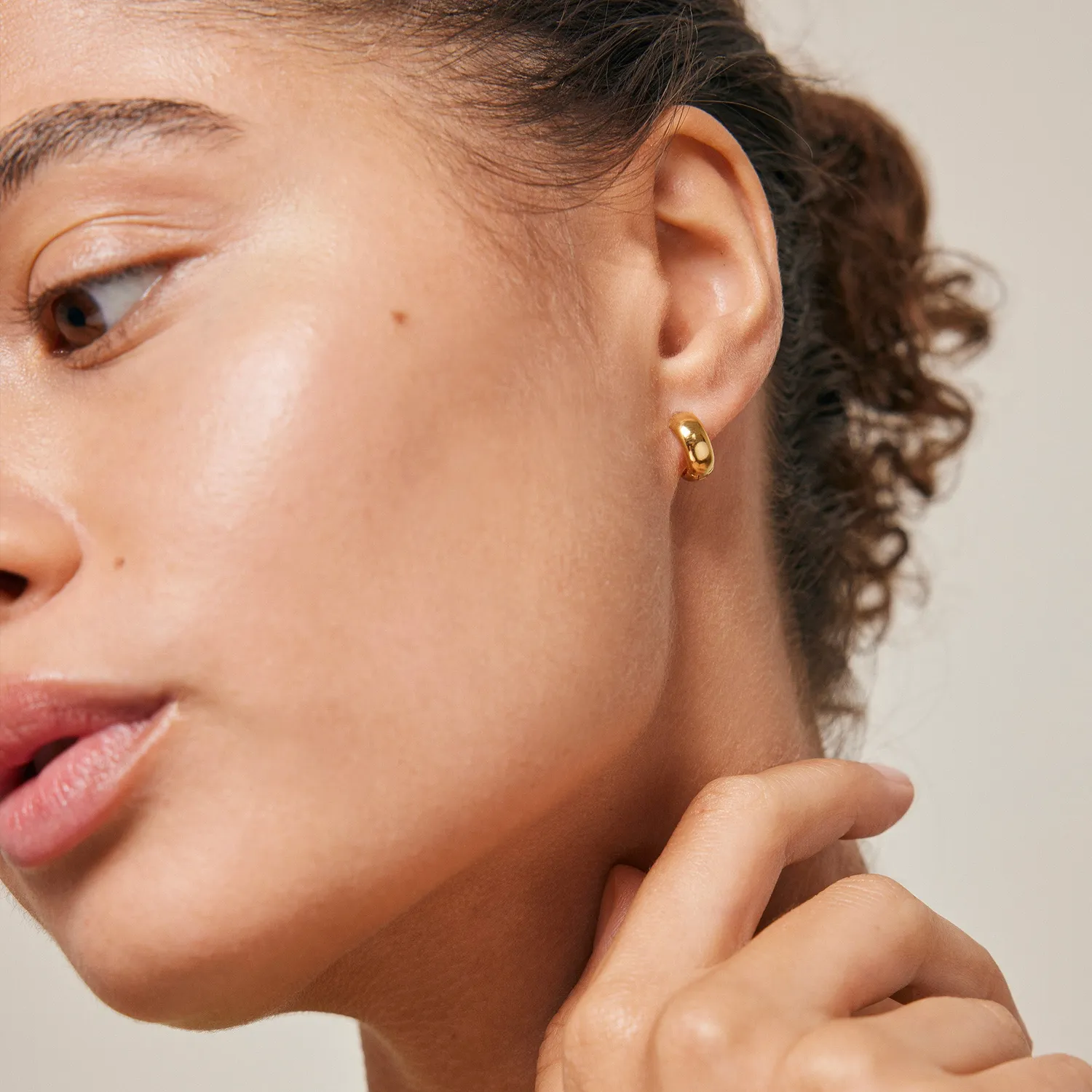Enamel Classic Wide hoops 11 mm bred gull