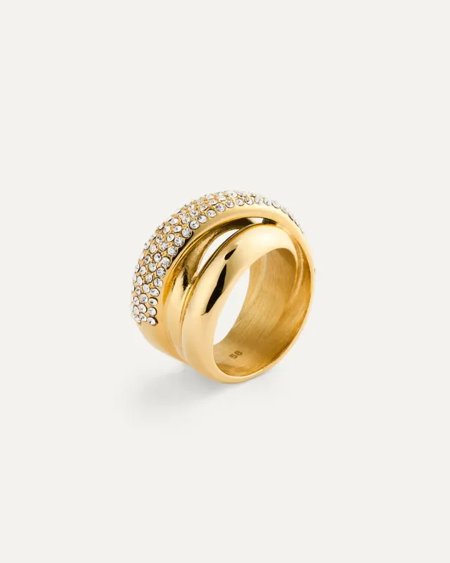 Mockberg Brume ring gull tvunnet Preciosa
