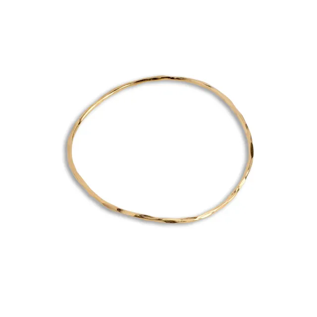 Enamel Organic Arena bangle gull Ø60-65 mm sølv