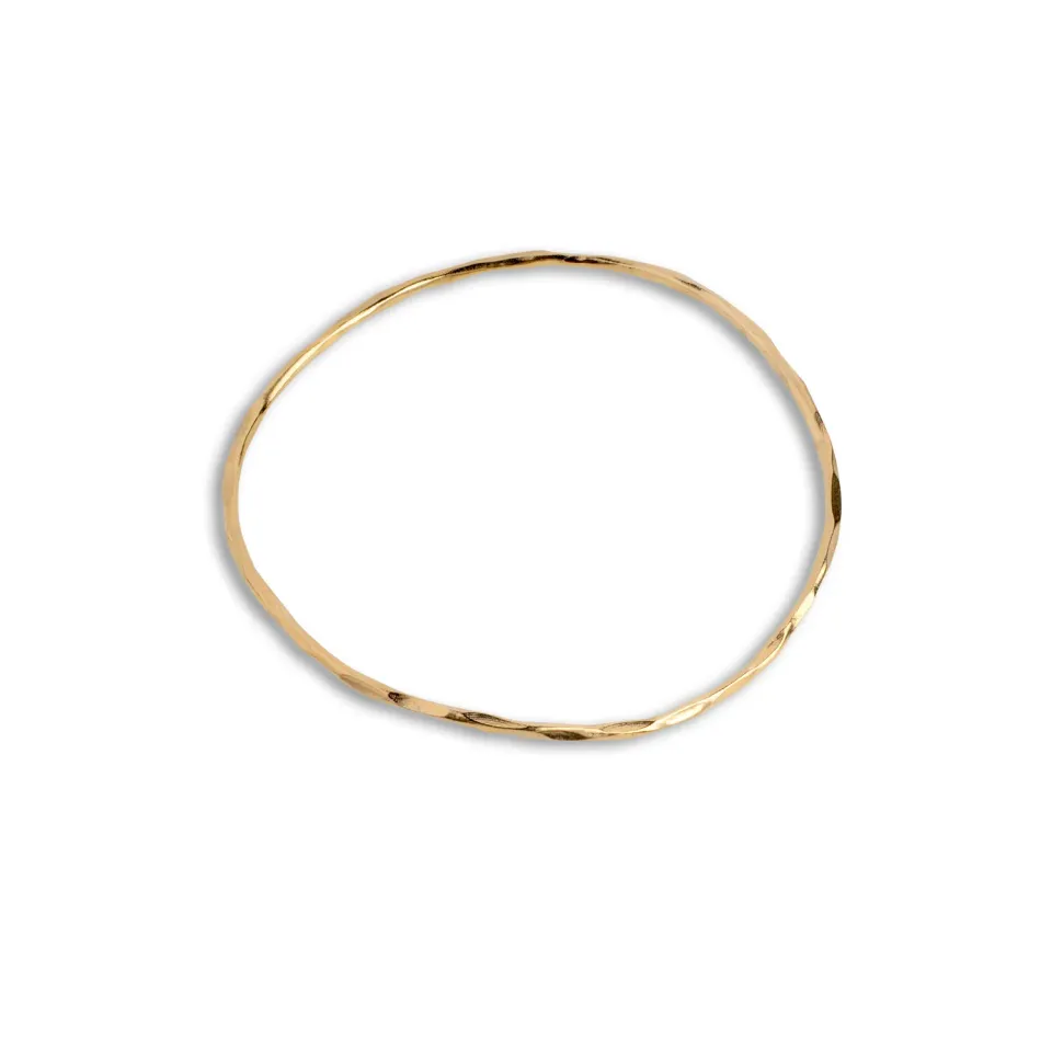 Enamel Organic Arena bangle gull Ø60-65 mm sølv