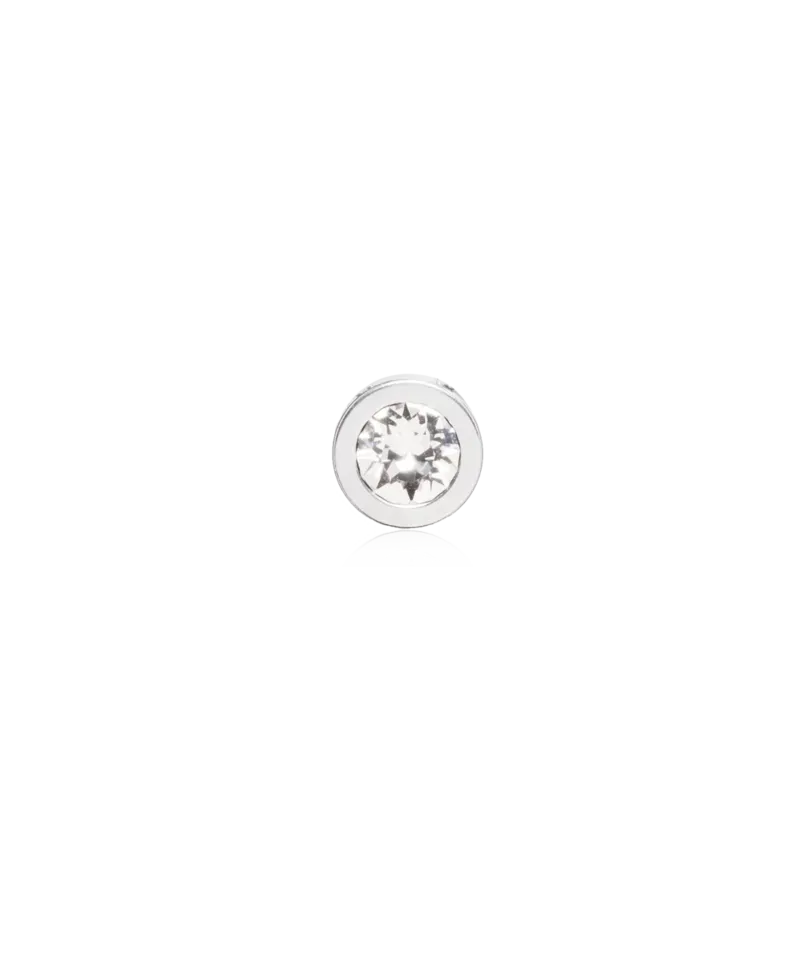 Blomdahl Grand Bezel anheng crystal 8 mm sølv nikkelfritt