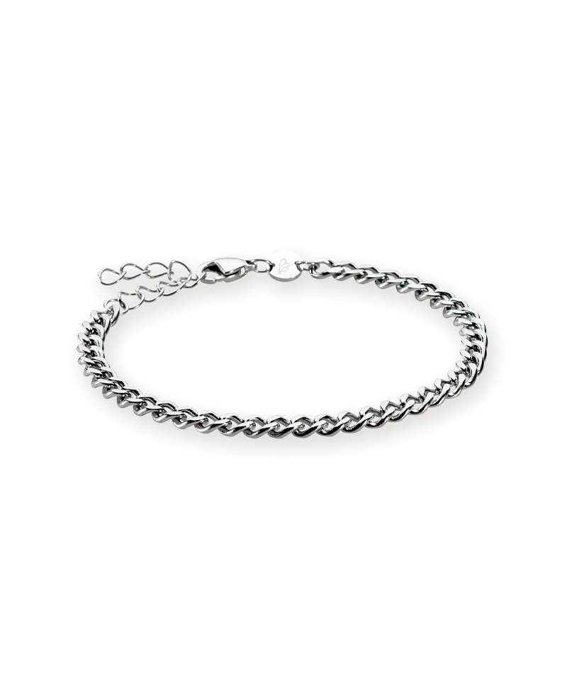 Blomdahl Curb Link armbånd 15,5–19 cm sølv nikkelfri