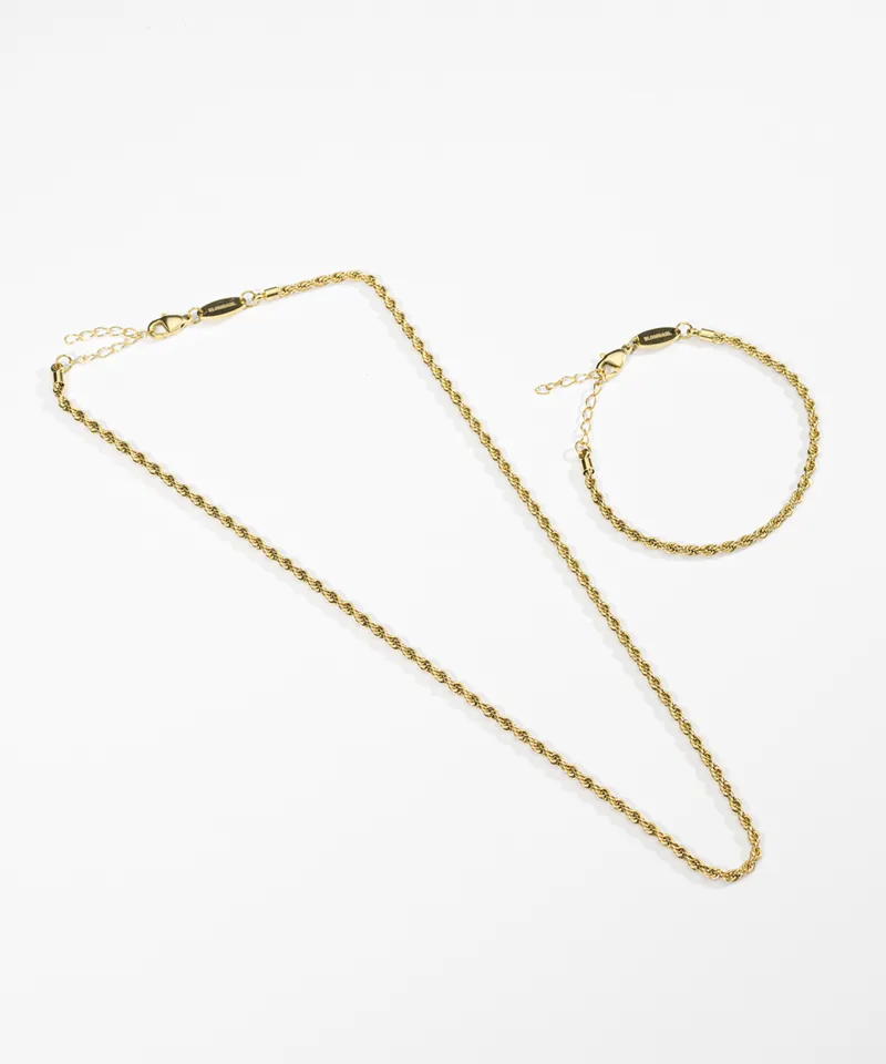Blomdahl Twist armbånd 15,5-19 cm gull stål