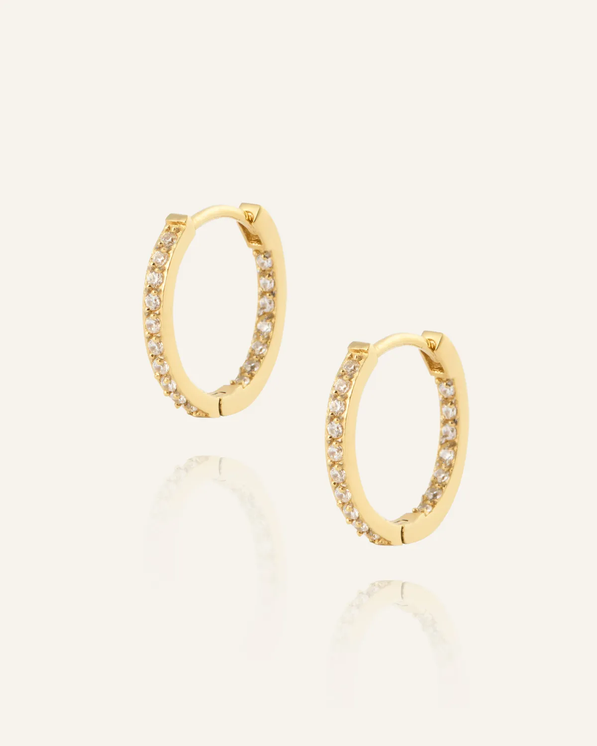 Mockberg Sparkle Medium Hoops øredobber gull 16 mm