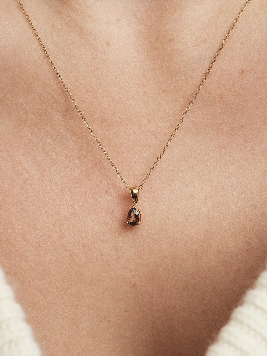 Mockberg Belle Coffee Necklace halskjede gull