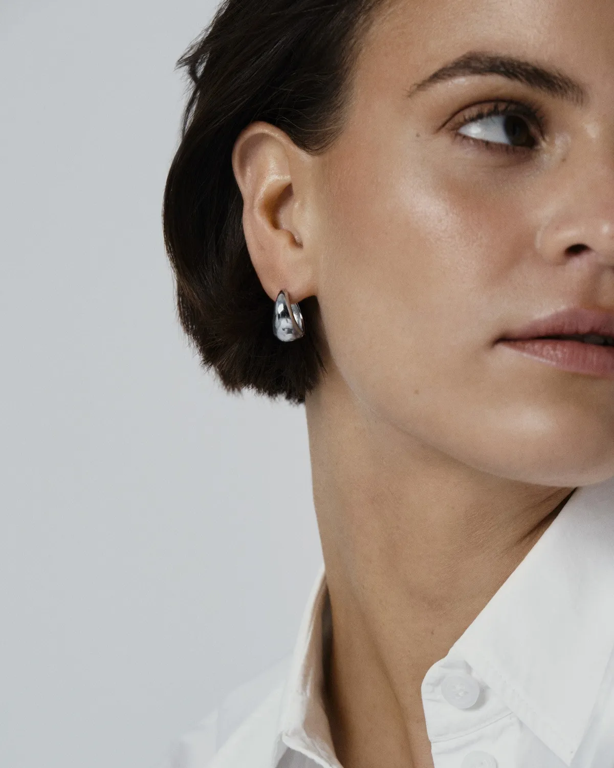 Mockberg Bold Hoops Large øredobber sølv 18 mm