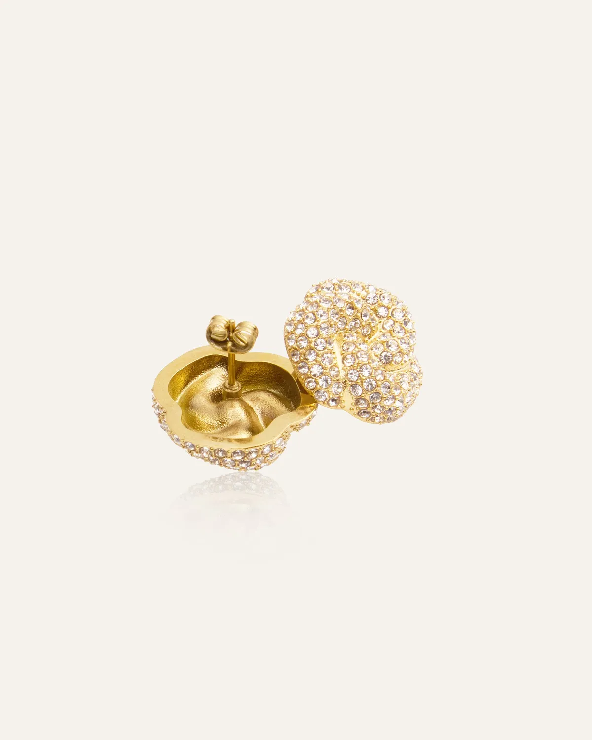 Mockberg Ingrid Earrings øredobber gull 20 mm zirkonia