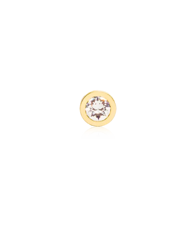 Blomdahl Grand Bezel anheng crystal 8 mm gull nikkeltrygg