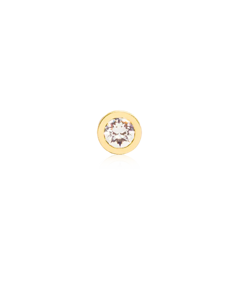Blomdahl Grand Bezel anheng crystal 8 mm gull nikkeltrygg