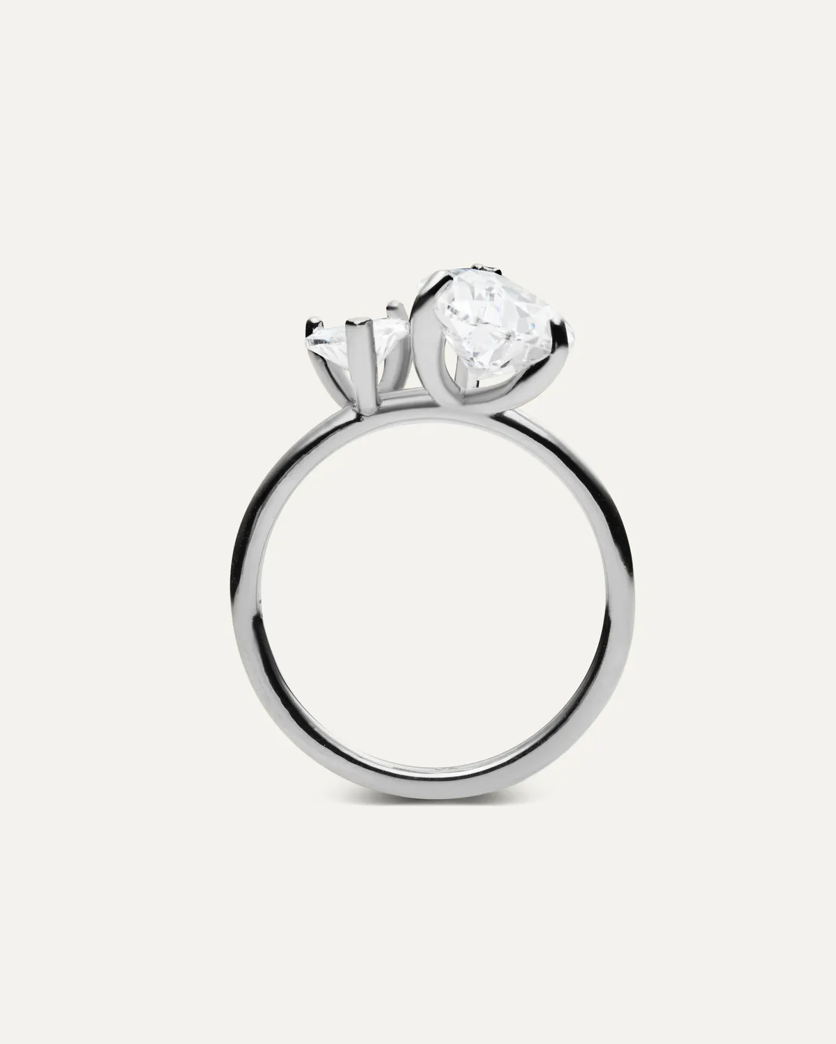 Mockberg Aurélie Steel Ring ring sølv cz