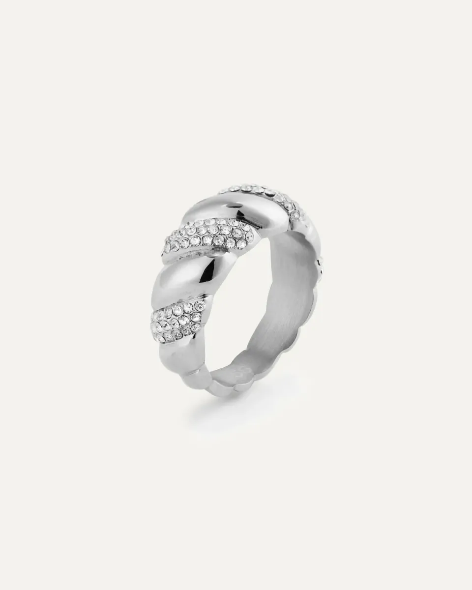 Mockberg Noela ring sølv hvit Preciosa