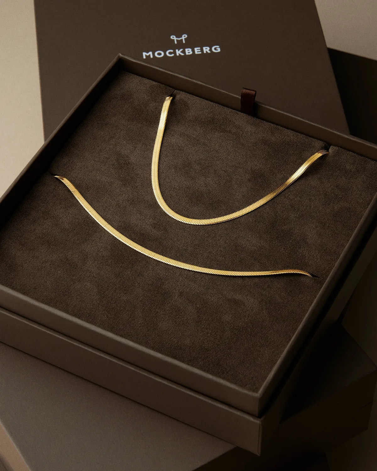 Mockberg Thin Snake Combo smykkesett gull 2-delt