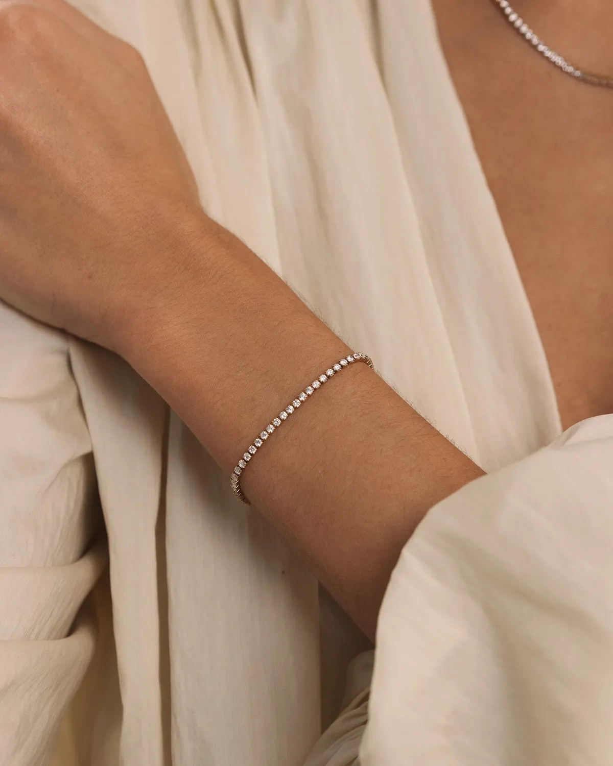 Mockberg Shiny Tennis Bracelet armbånd gull vanntett