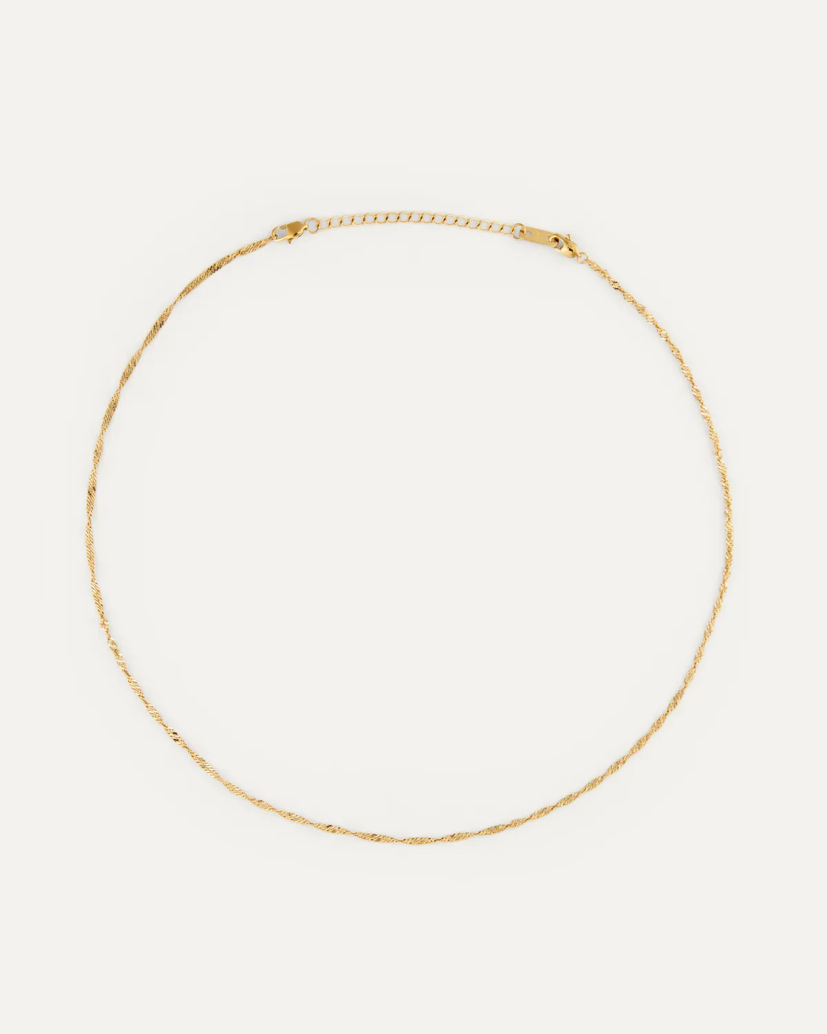 Mockberg Twirl Necklace halskjede 450+50 mm gull