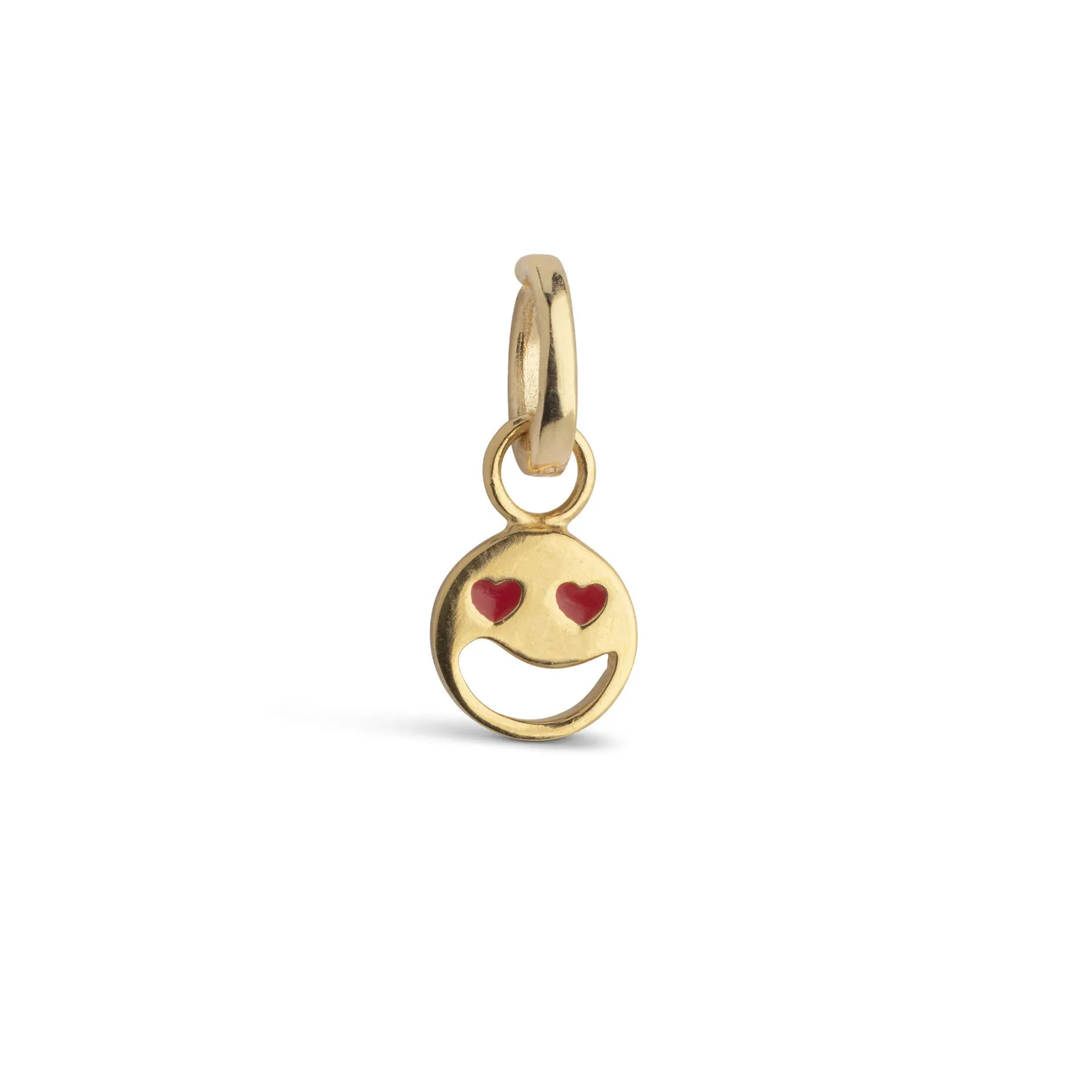 Enamel Copenhagen Funky Smiley charm rød 7 mm
