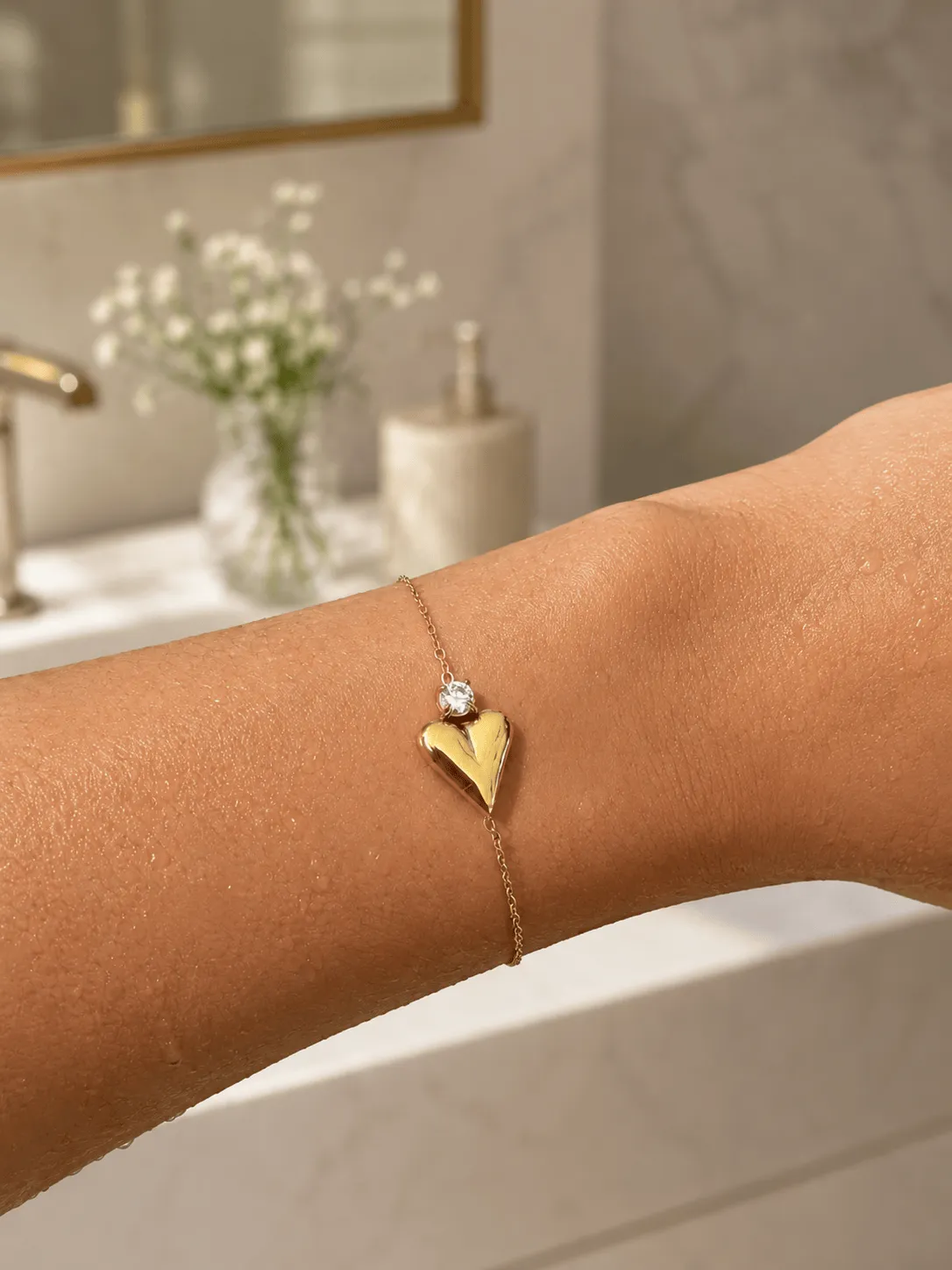 Mea Nani Bella armbånd hjerte gull 14K