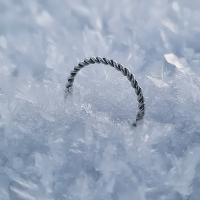 Kunstnerbonden Stacker ring sølv tvunnet 925