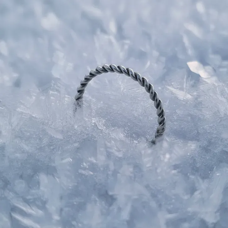 Kunstnerbonden Stacker ring sølv tvunnet 925