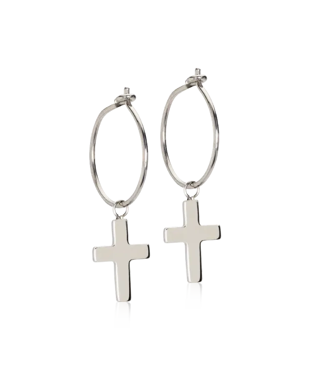 Blomdahl Ear Ring Pendant Cross øredobb titan 14 mm