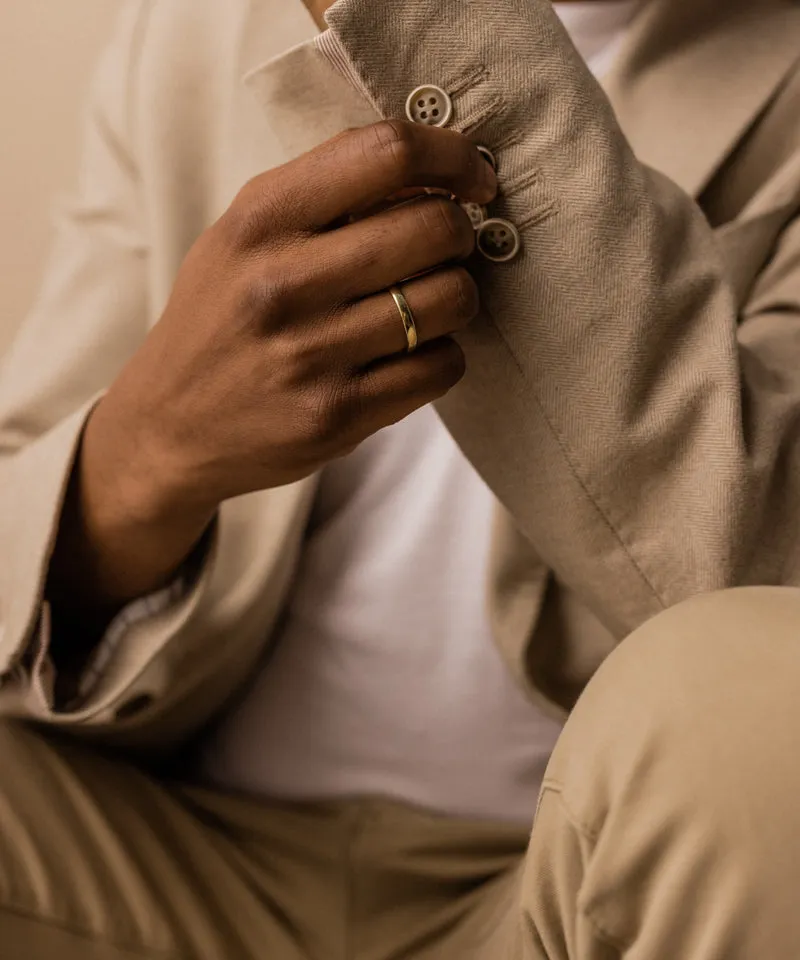 Blomdahl Cupped Plain ring gull hudvennlig titan