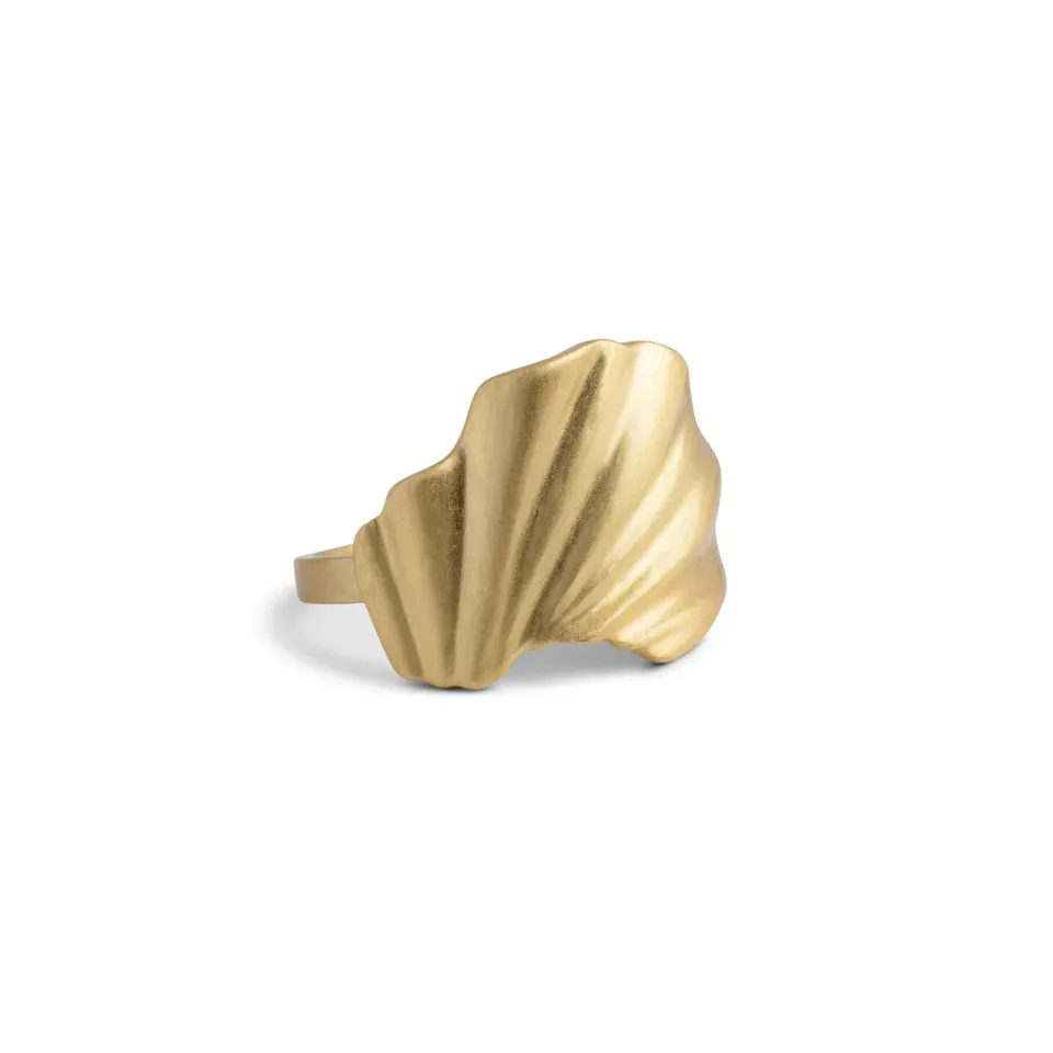 Enamel Wave ring justerbar 48-52 forgylt