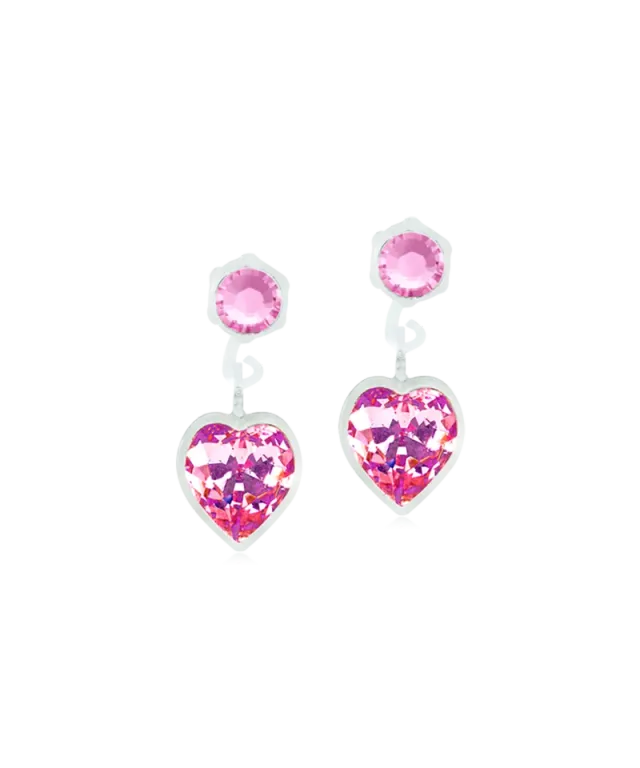 Blomdahl Pendant Heart øredobber light rose plast 6 mm