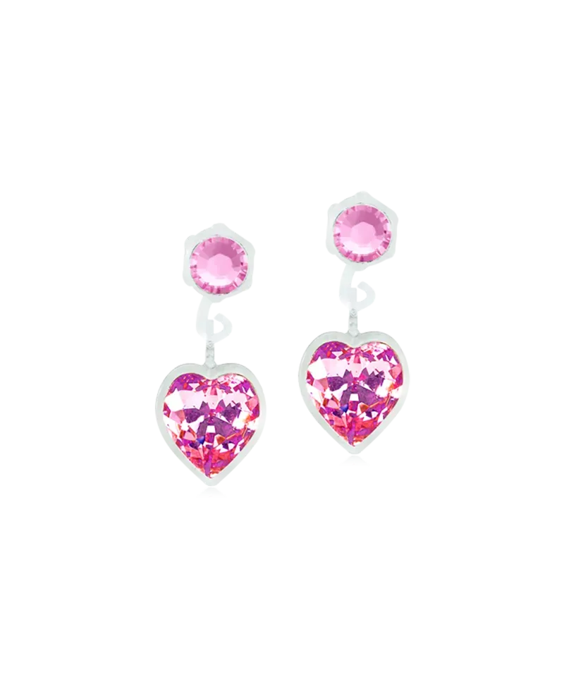 Blomdahl Pendant Heart øredobber light rose plast 6 mm