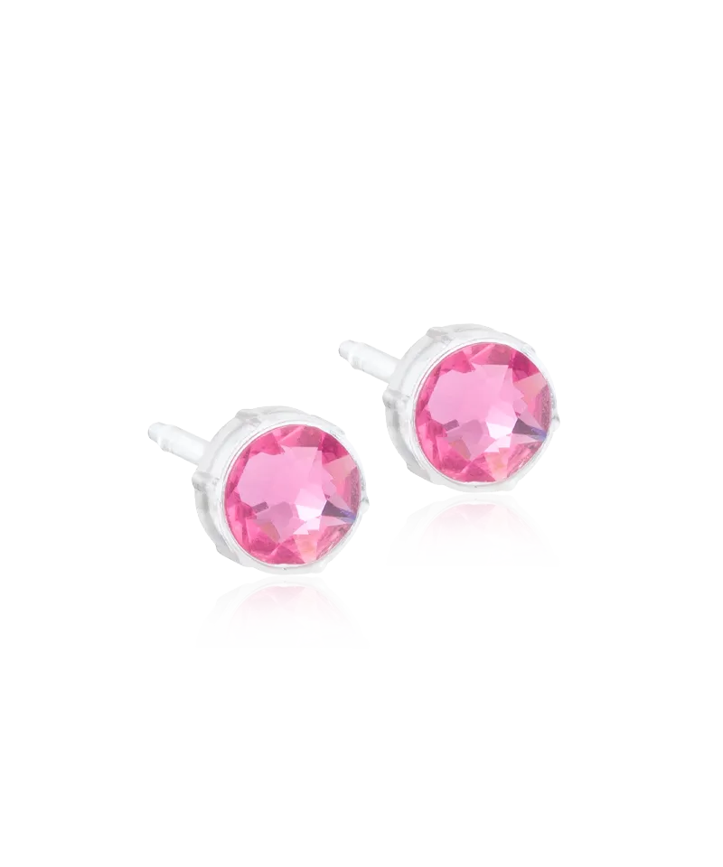 Blomdahl Bezel øredobber rose 4 mm nickelfrie
