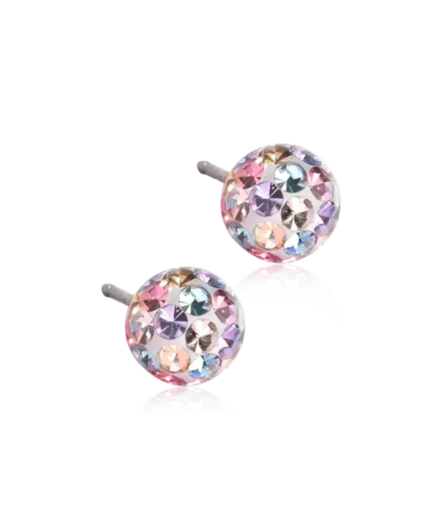 Blomdahl Crystal Ball øredobber light fantasy 6 mm titan