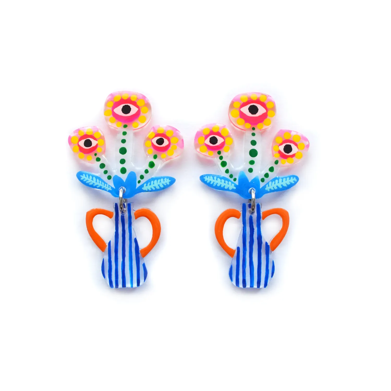 BooandBooFactory Alien Eye Flower øredobber akrylblomst