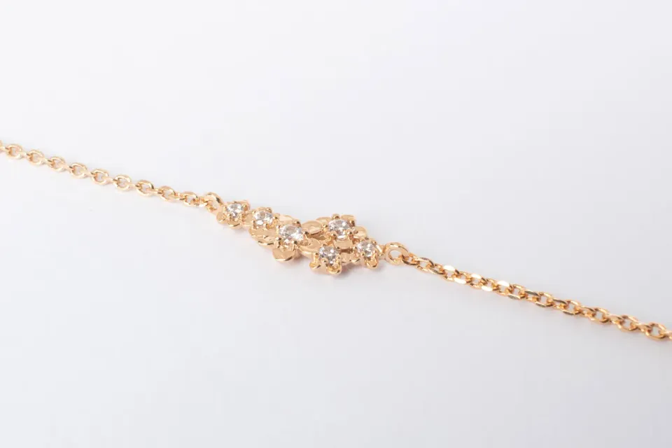 Eremis Pétalia armbånd 16-18 cm gull zirkonia