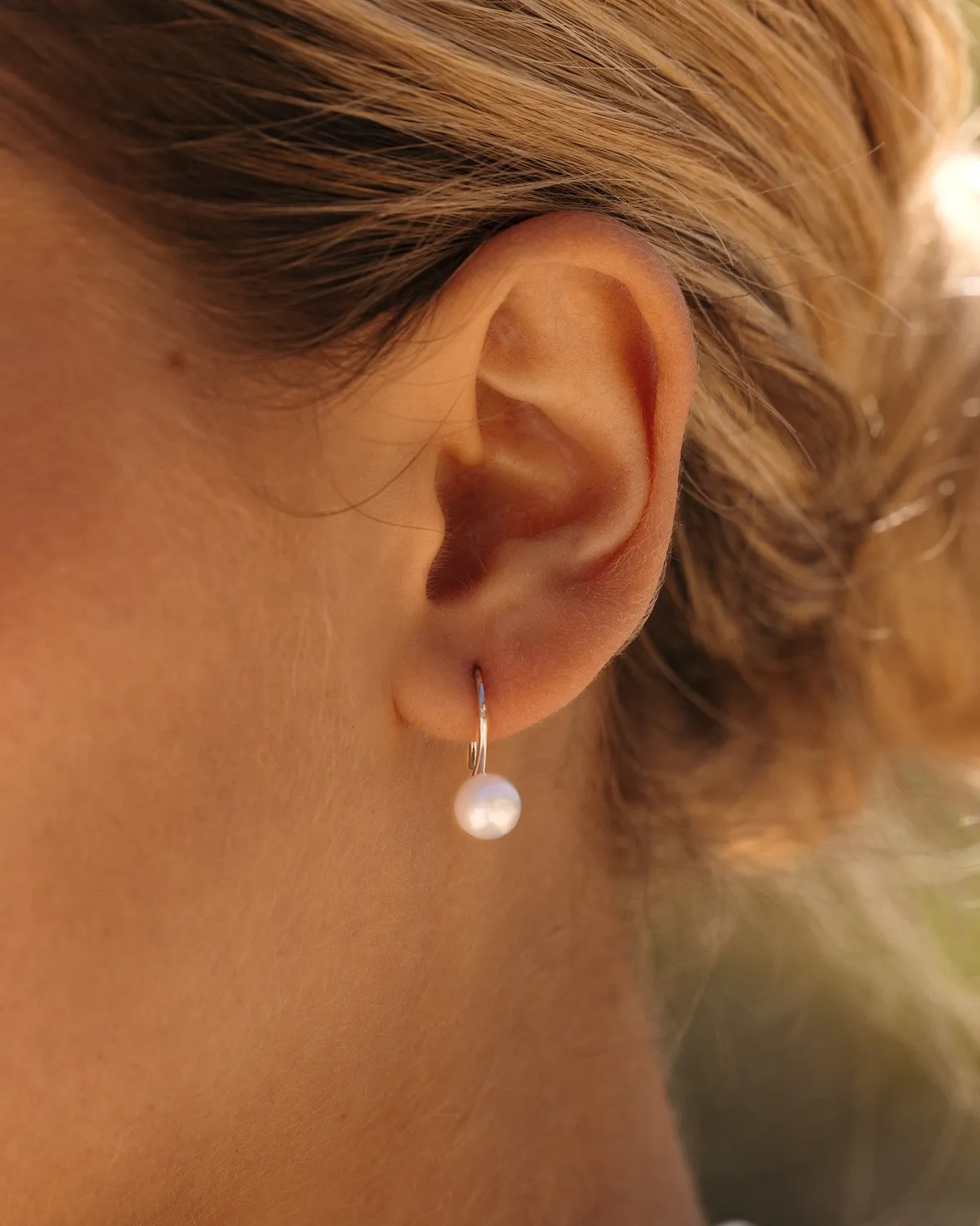 Mockberg Dream Pearl øredobber sølv 18 mm