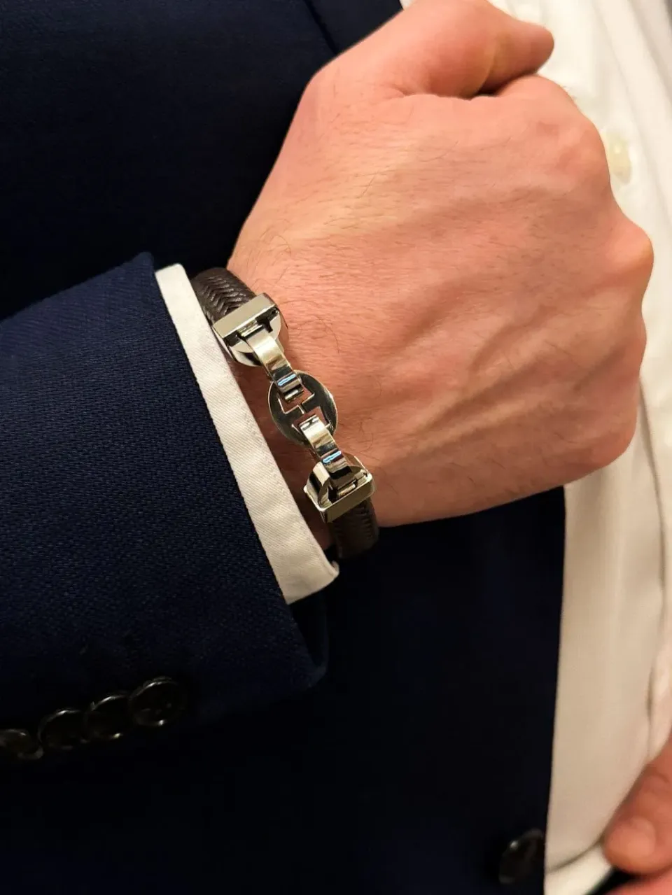 Mea Nani Asgir armbånd brunt skinn menn