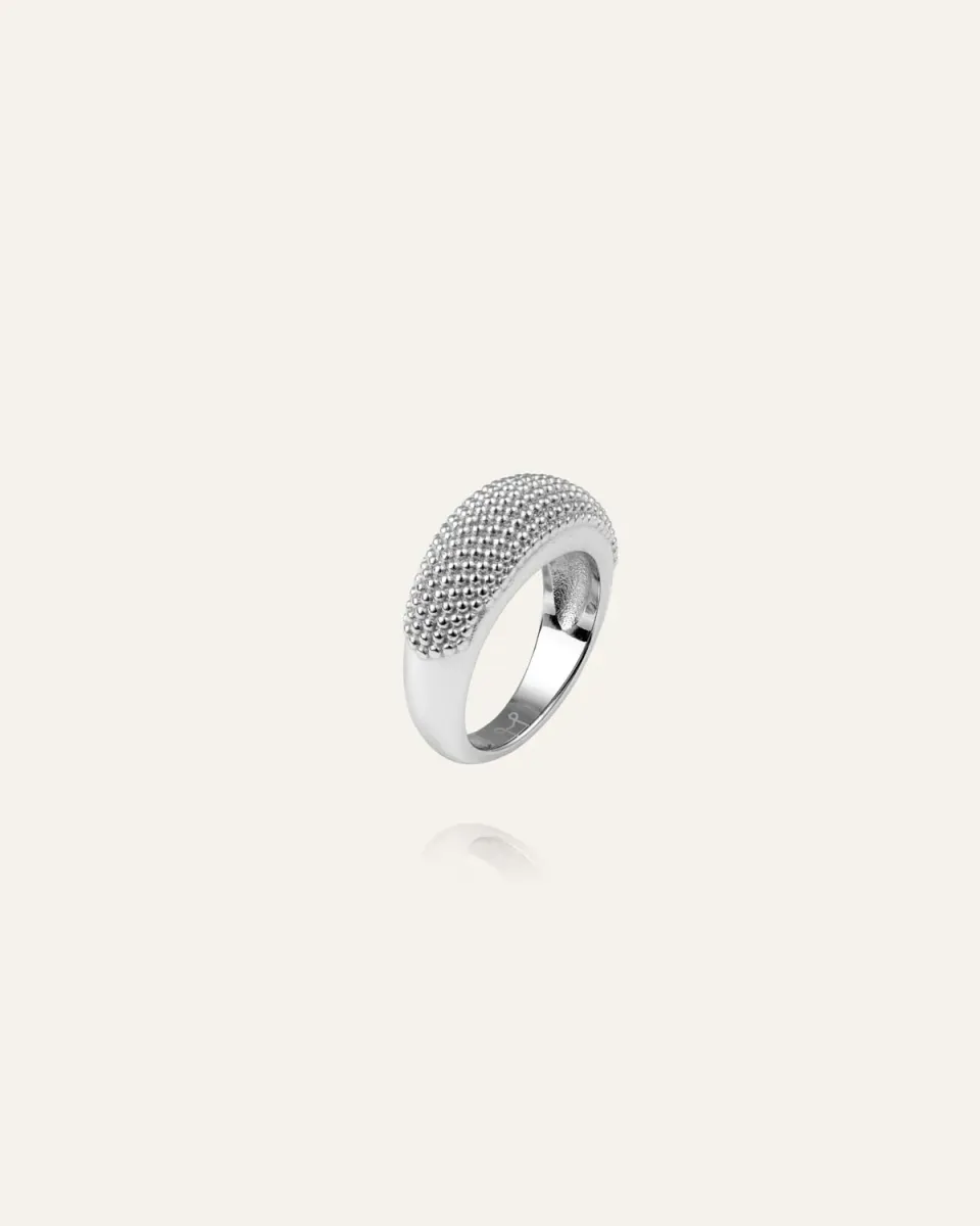 Mockberg Honey Ring ring sølv strukturert