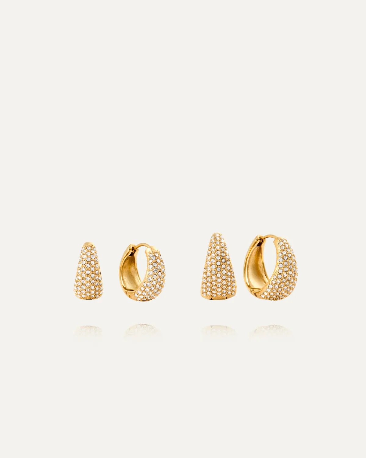 Mockberg Treasure Hoops Large øredobber 18 mm gull