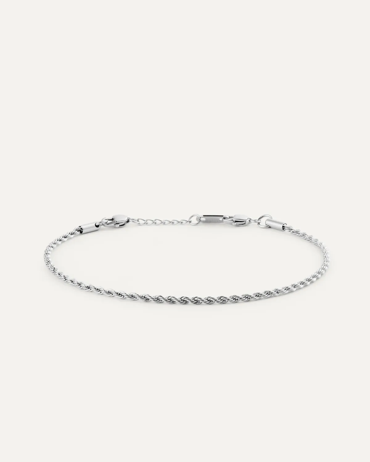 Mockberg Thin Rope armbånd sølv small vanntett