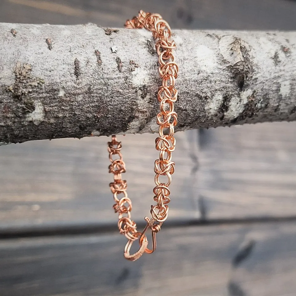 Kunstnerbonden Kongelenke armbånd kobber 20 cm nett
