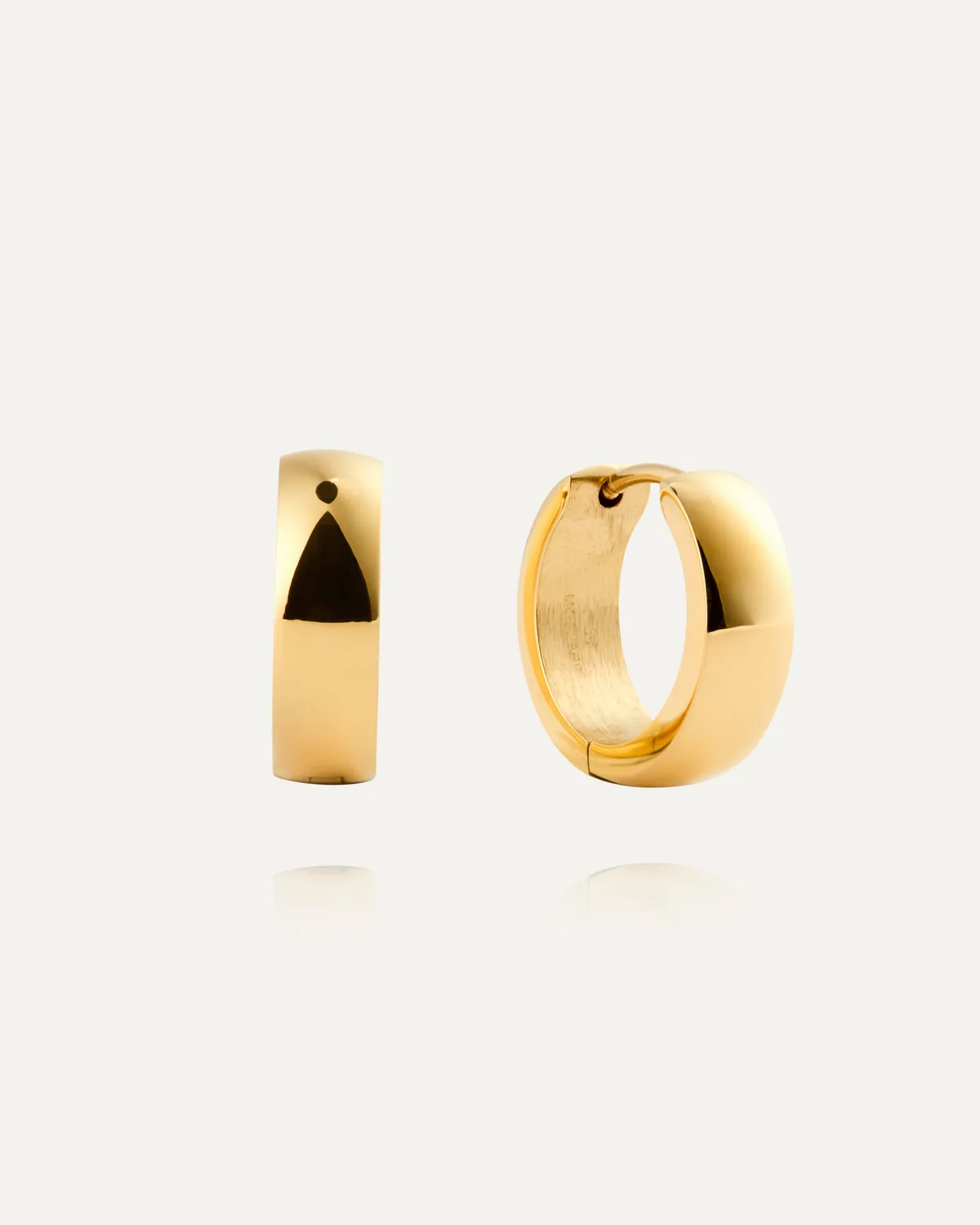 Mockberg Chunky Hoops Medium øredobber gull 16 mm