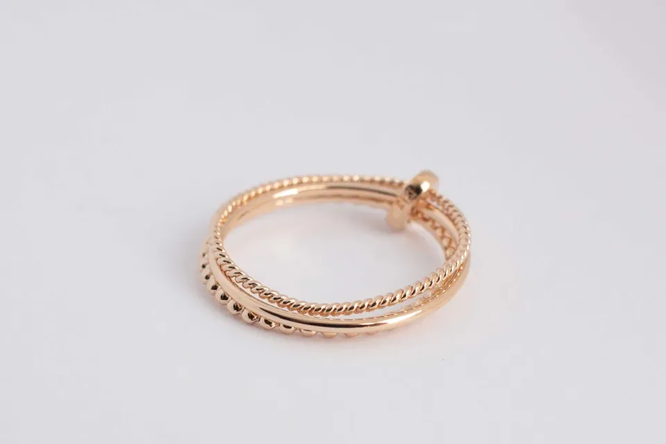 Eremis Leoni ring gullbelagt 18 karat