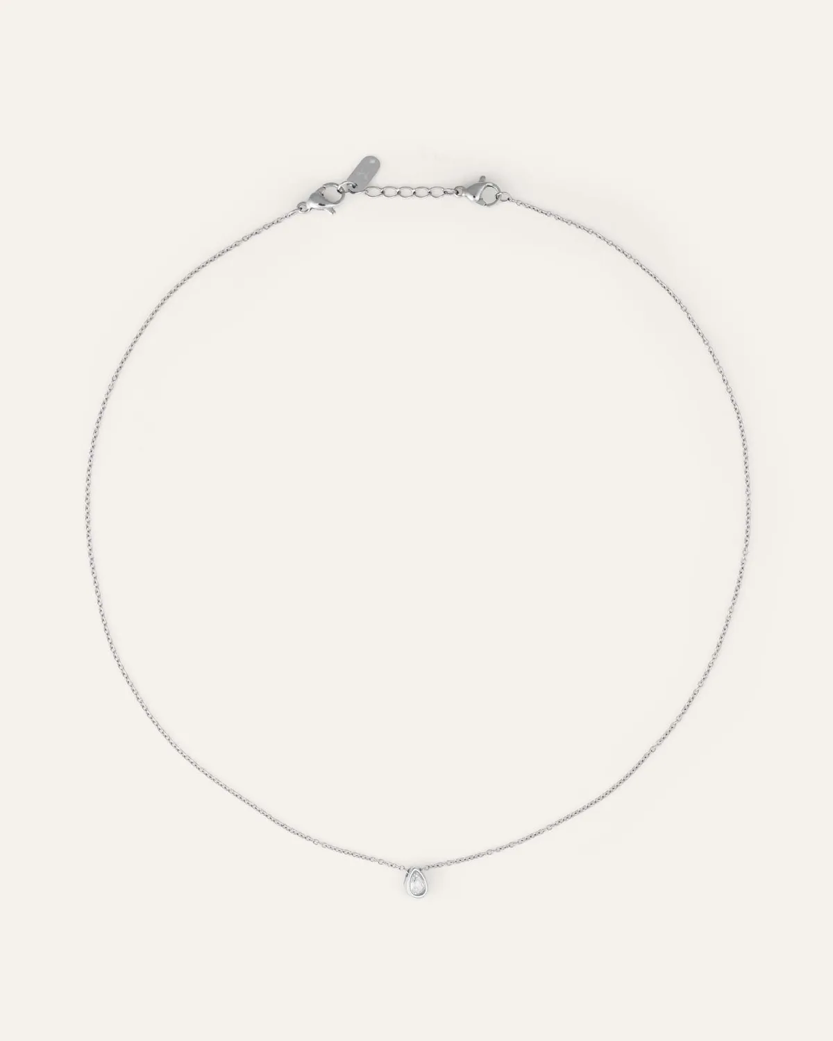 Mockberg Céleste Necklace kjede sølv hvit zirkonia
